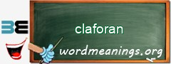 WordMeaning blackboard for claforan